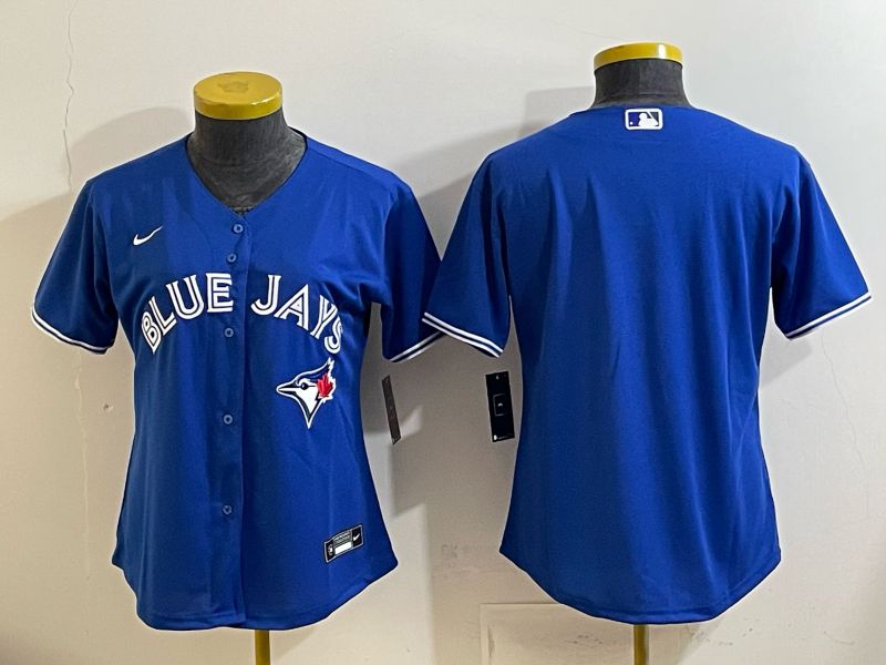 Women 2025 Toronto Blue Jays Blank Blue Game Nike MLB Jersey style 01->women mlb jersey->Women Jersey